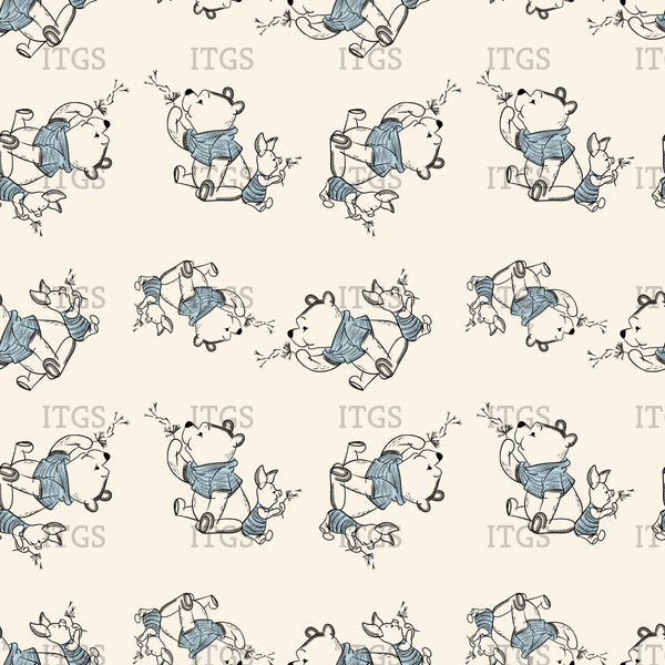 Sketchy Pals Coordinate - Blue