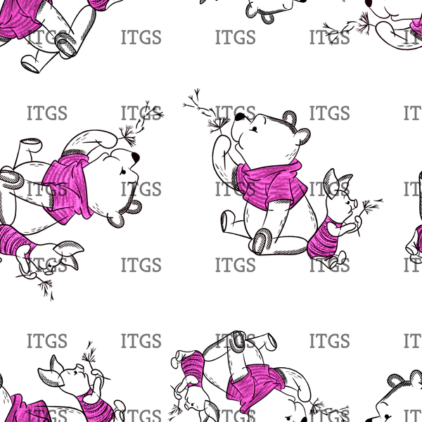 Clear Vinyl Design  -  Sketchy Pals Magenta 2