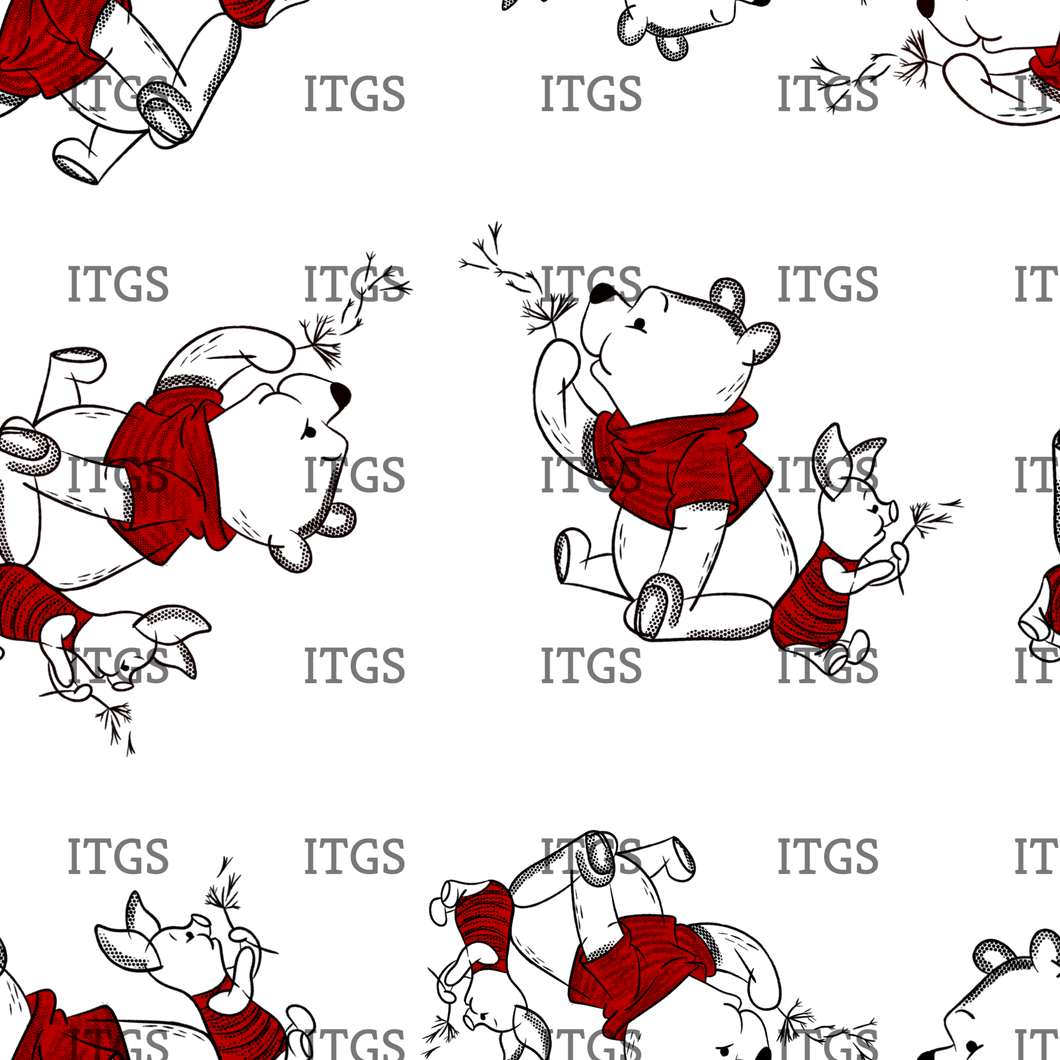 RTS - Clear Vinyl Design  -  Sketchy Pals Red 2