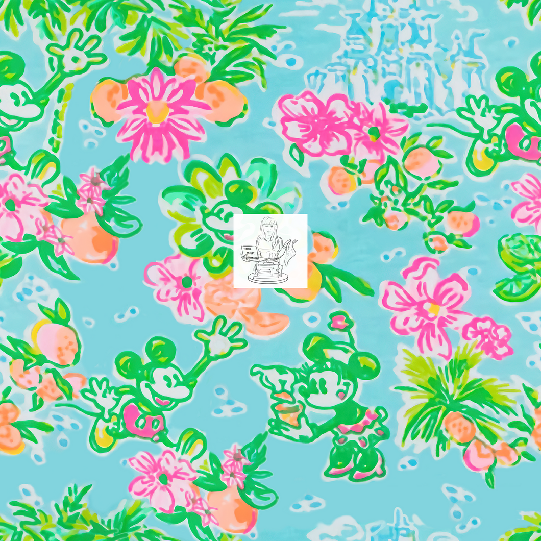 RTS - Floral Mickey Vinyl