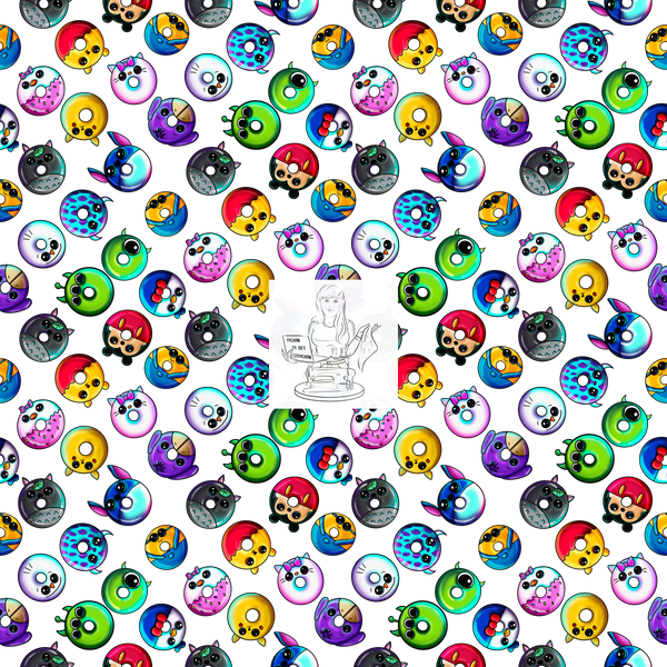 RTS - Clear Vinyl Design - Donut Friends