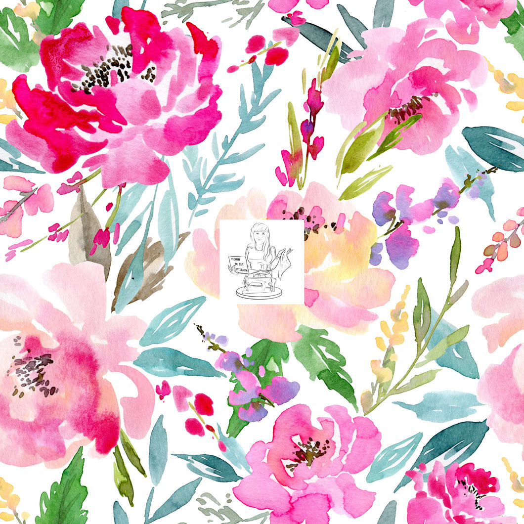 RTS Clear Vinyl Design  - Pink Plush Petals