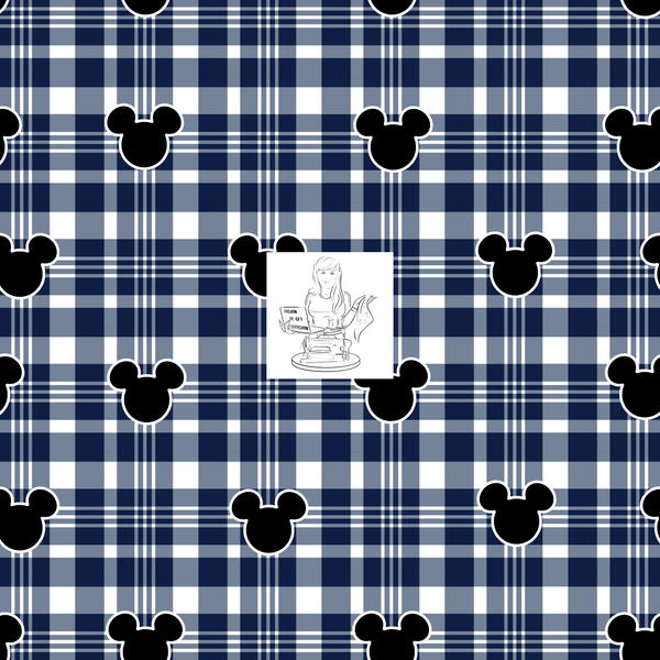 Payful Plaids Blue/ White