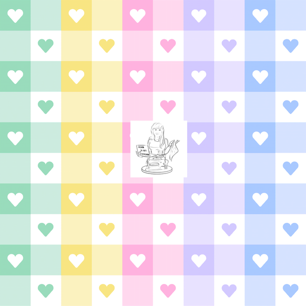 Pastel Plaid Hearts