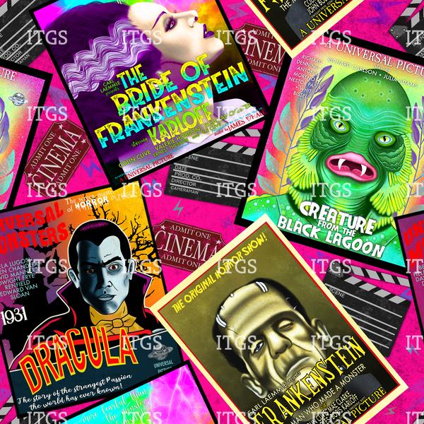Old School Horror Flick - Pink