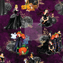 Load image into Gallery viewer, RTS - Princesses After Dark Cotton Lycra
