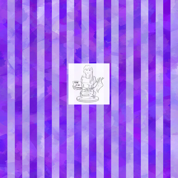 Watercolor Stripes -Purple
