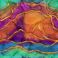 Deep Rainbow Agate - Orange