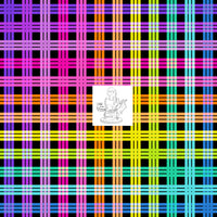 RTS - Bright Pastel Rainbow Plaid Vinyl