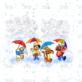 Joyous Rainy Day Panel 6 - Color Options Available