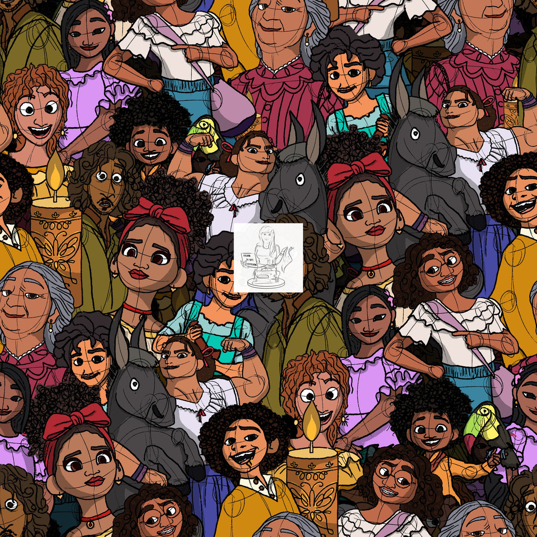 RTS - Family Tree Stacked Cotton Lycra