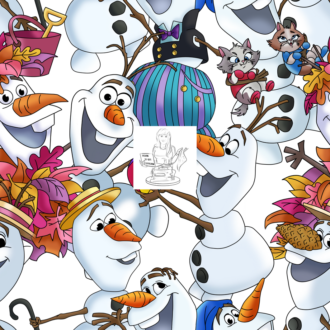 RTS - Clear Vinyl Design  -  Into the Cold Unknown Snowman