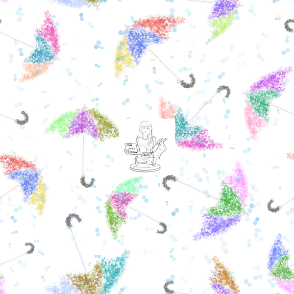 Clear Vinyl Design  - Joyous Rainy Days Umbrellas
