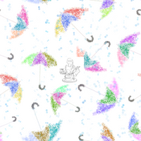 Joyous Rainy Days Coordinate  - White Umbrellas