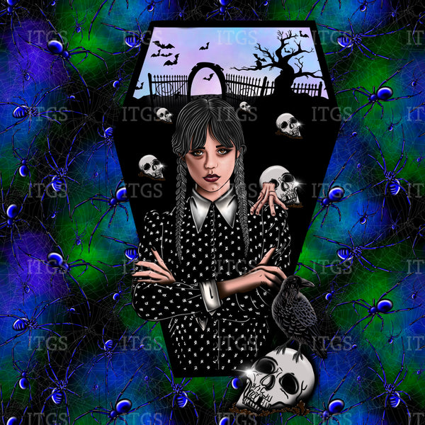 Nevermore Charm  - Coffin Panel