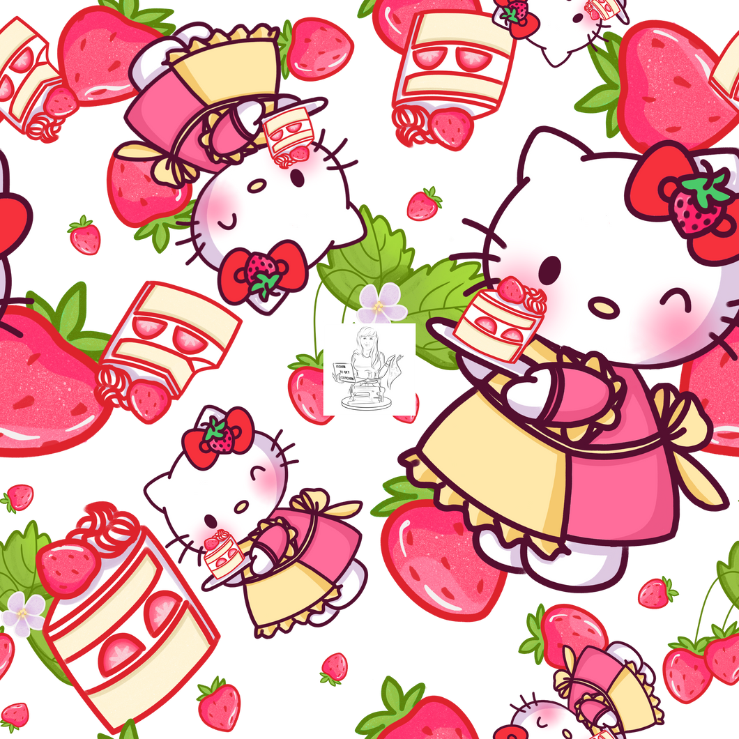 RTS - Clear Vinyl -  Strawberry Kitty