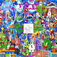 Christmas Menagerie - Snow Blue