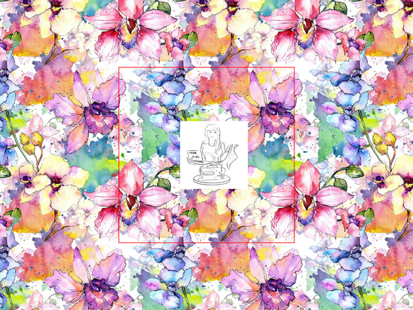RTS - Multi-colored Watercolor Floral Vinyl