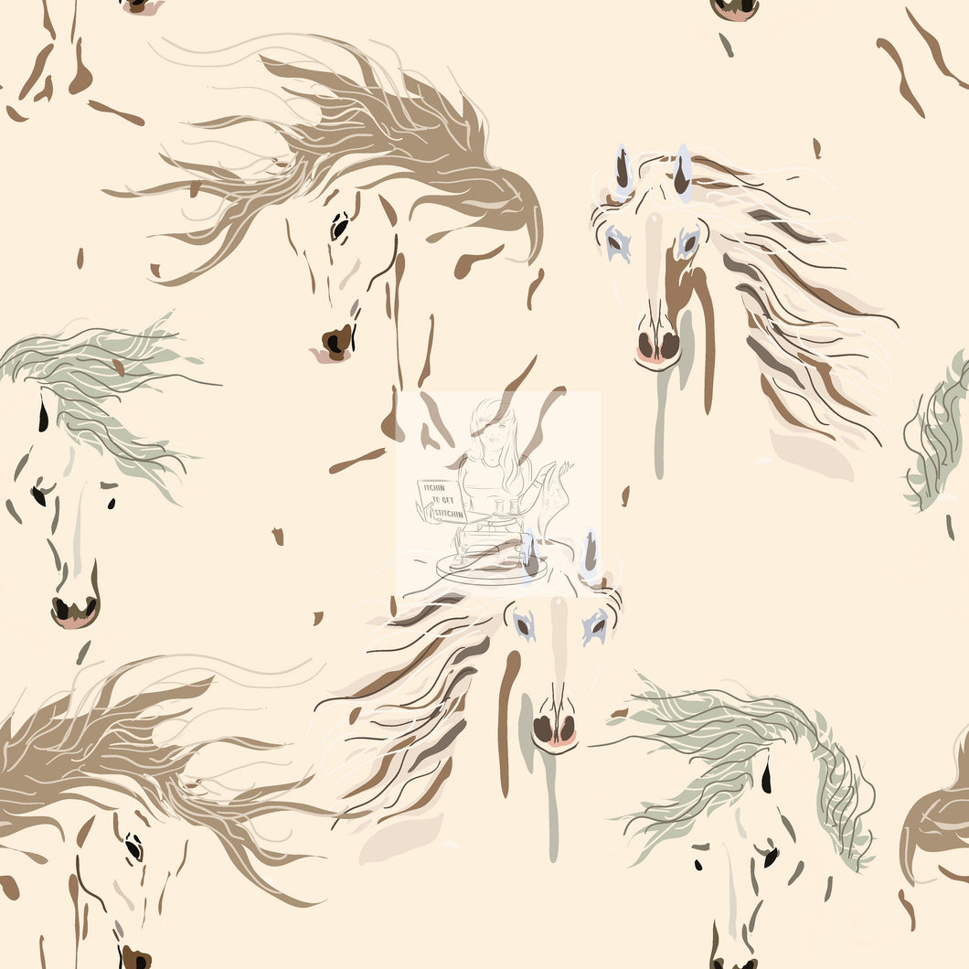 RTS - Exquisite Equine  - Cream Vinyl