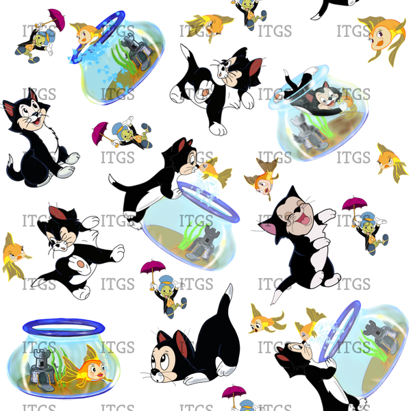 Clear Vinyl Design  -  Fur and Fins