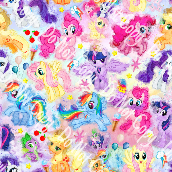 RTS -  Watercolor Ponies Vinyl