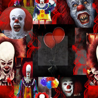 RTS - Horror Clown Portraits Cotton Woven