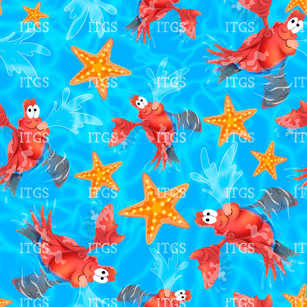 RTS -  Backstroke Bunch / Lobster Cotton Lycra