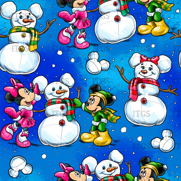 RTS -  Snowman Builders Woven