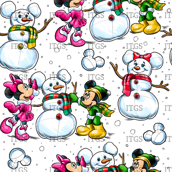 Clear Vinyl Design  -  Snowman Builders