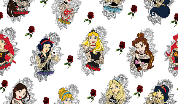 RTS -  Clear Vinyl Grunge Rock in Roll Tattoo Princesses