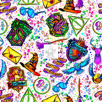 Watercolor Wizard Toss Up - White
