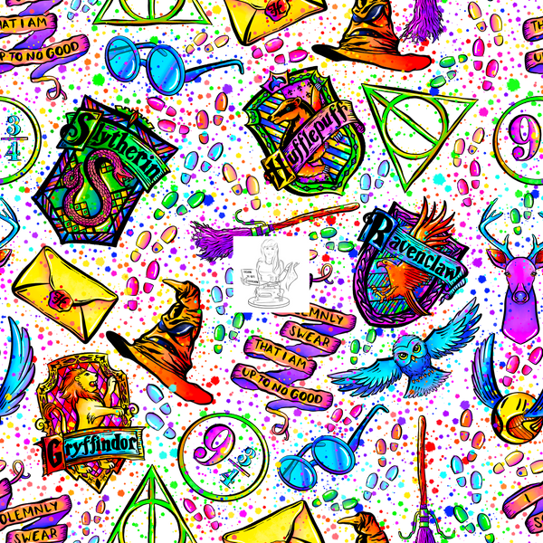 Watercolor Wizard Toss Up - White