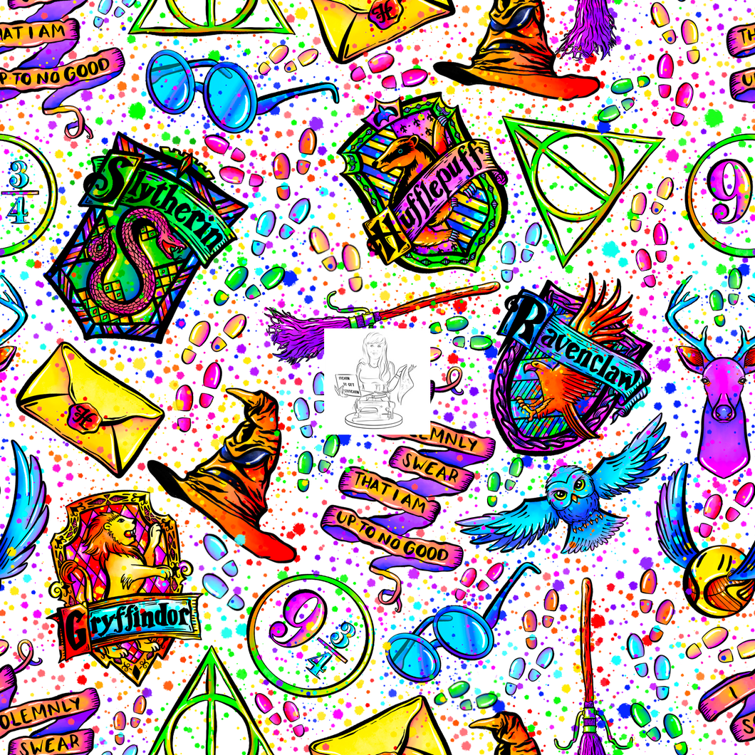 RTS - Clear Vinyl Design  -  Watercolor Wizard Toss Up