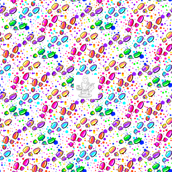 Watercolor Wizard Walk - White